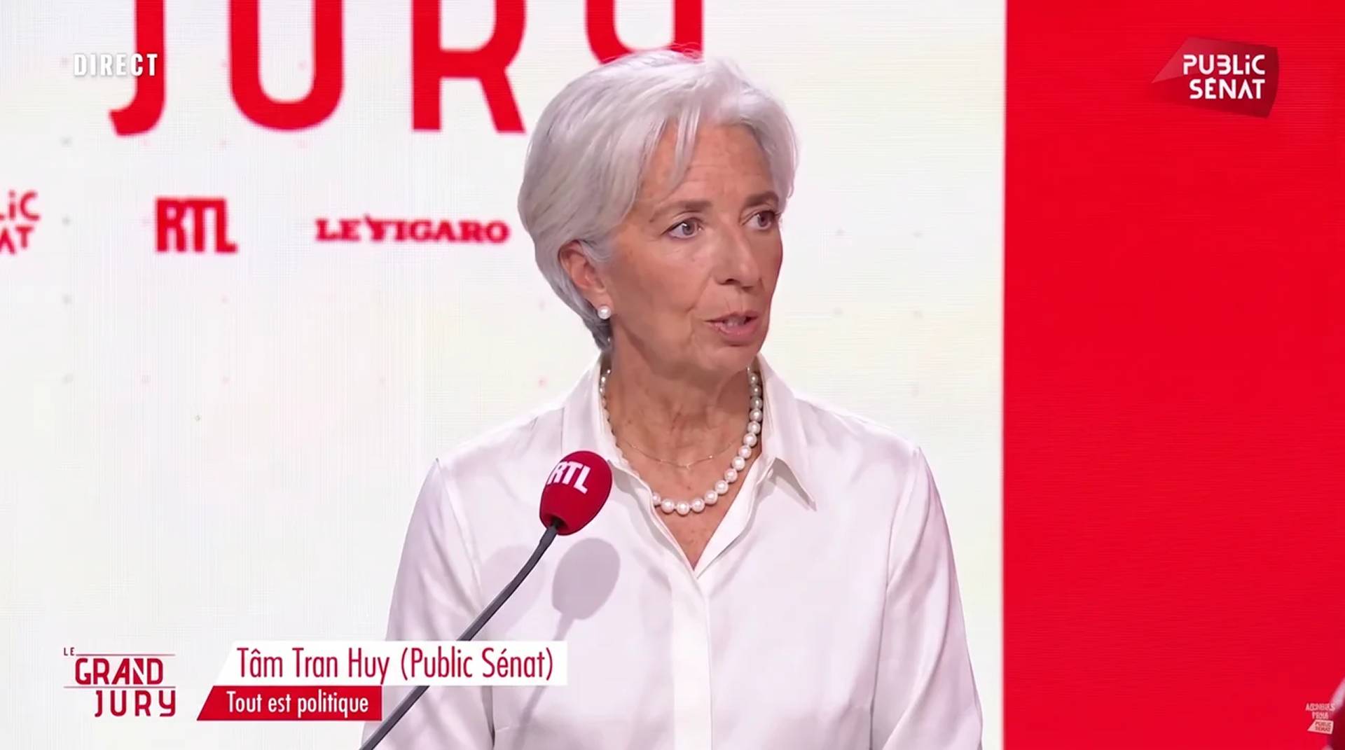 Christine Lagarde visiblement déstabilisée